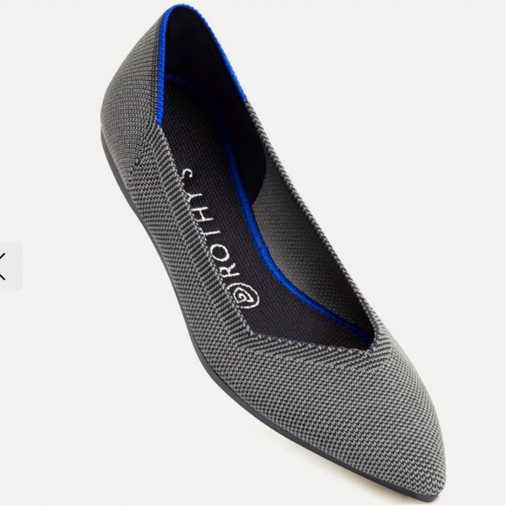 Rothy's The Point Cloud Grey Birdseye Ballet Flats Women’s Size 9